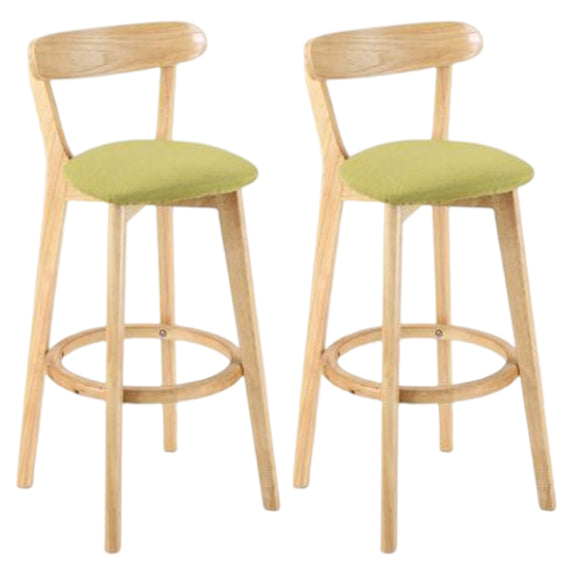 Taburete moderno sin brazos para mostrador, taburete de bar de estudio de madera con cojín y pedal