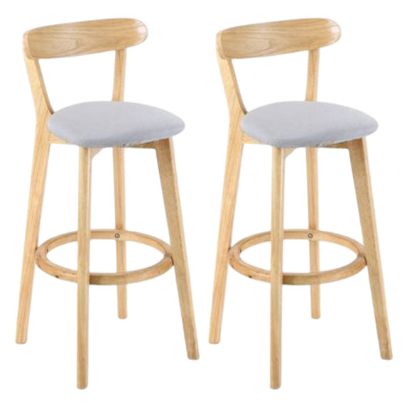 Taburete moderno sin brazos para mostrador, taburete de bar de estudio de madera con cojín y pedal