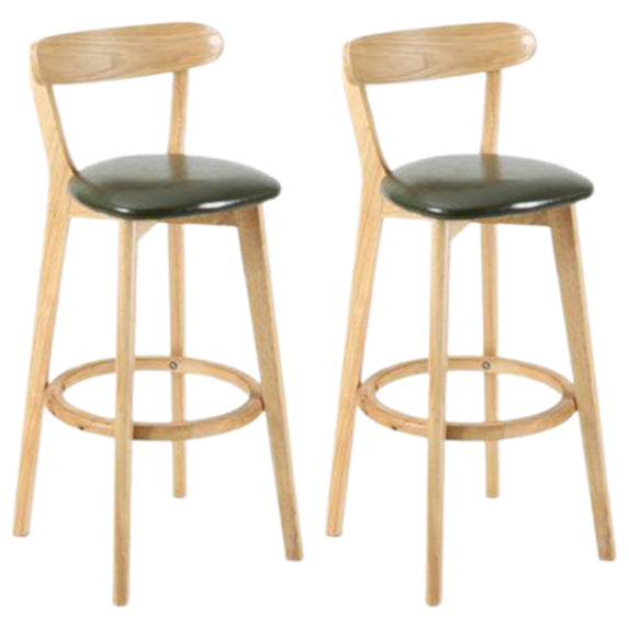 Taburete moderno sin brazos para mostrador, taburete de bar de estudio de madera con cojín y pedal