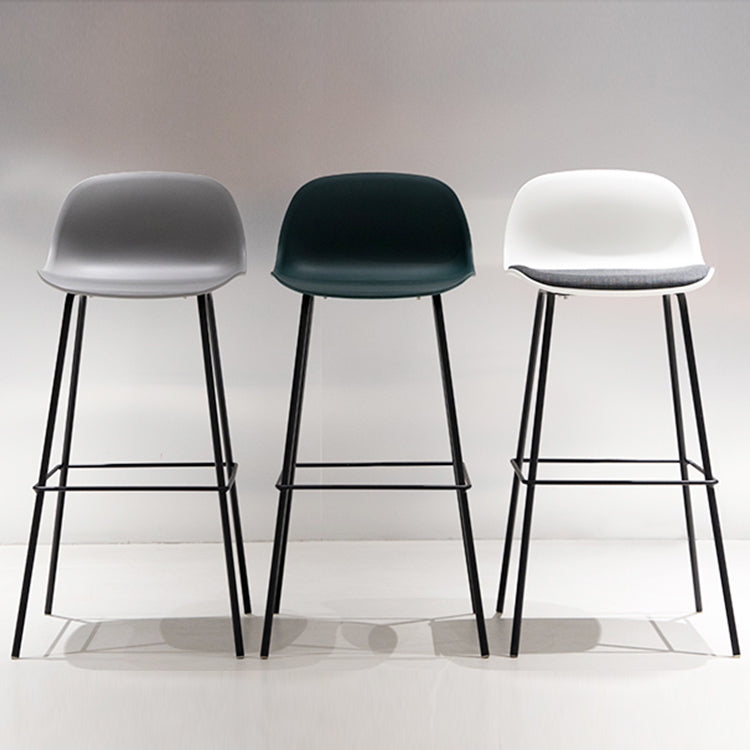 Moderner Tresenhocker ohne Armlehnen, Eisen-Wohnzimmer-Barhocker mit Pedal