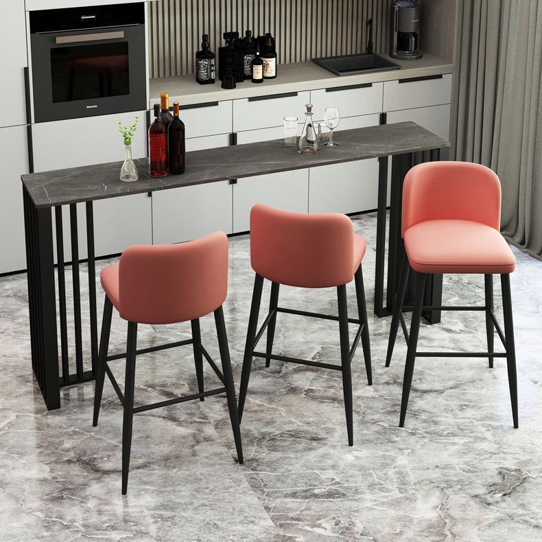 Modern Marble Table with Rectangle Table Top Black Double Pedestal Table - 42" H