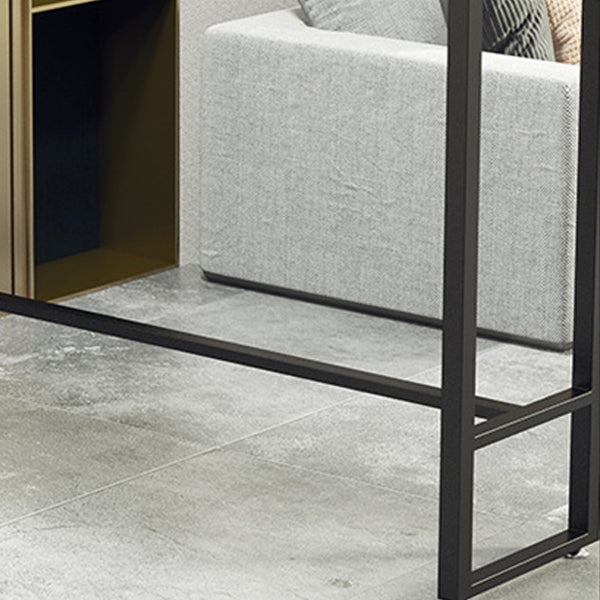 Marble Counter Height Table with Rectangle Table Top Trestle Table - 41.3" H