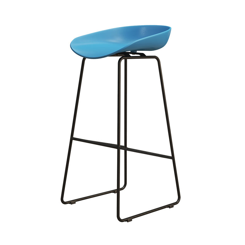 Modern Style Iron Bar Stool with Footrest Nordic Style Tavern Simple Bar Stool