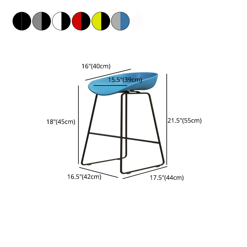 Modern Style Iron Bar Stool with Footrest Nordic Style Tavern Simple Bar Stool