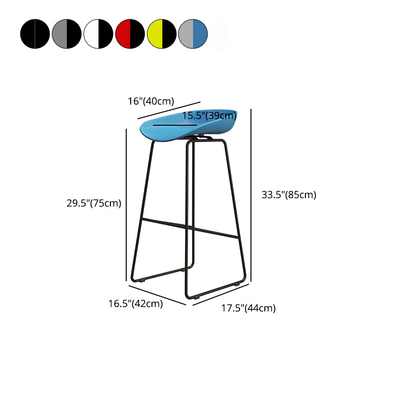 Modern Style Iron Bar Stool with Footrest Nordic Style Tavern Simple Bar Stool