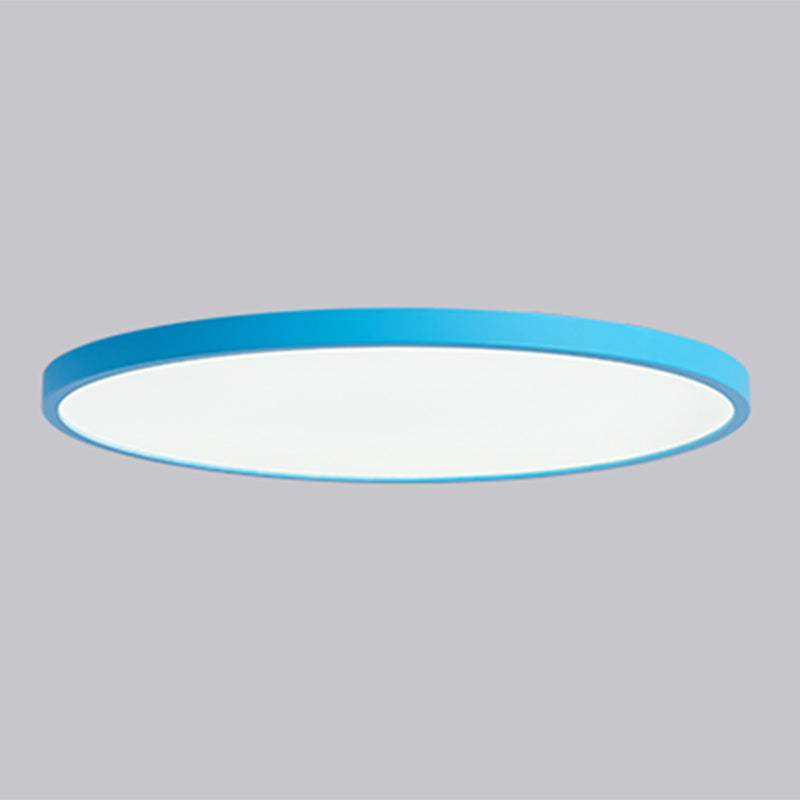 Lámpara de techo de forma redonda de estilo moderno, lámpara montada en techo de metal, 1 luz