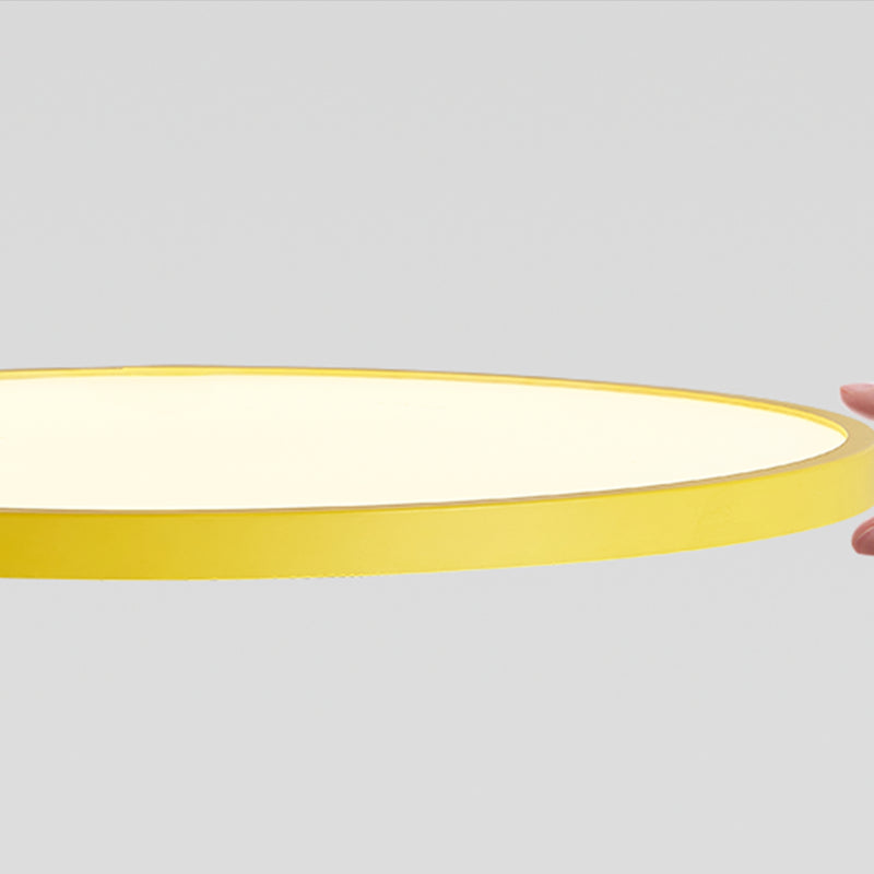 Lámpara de techo de forma redonda de estilo moderno, lámpara montada en techo de metal, 1 luz