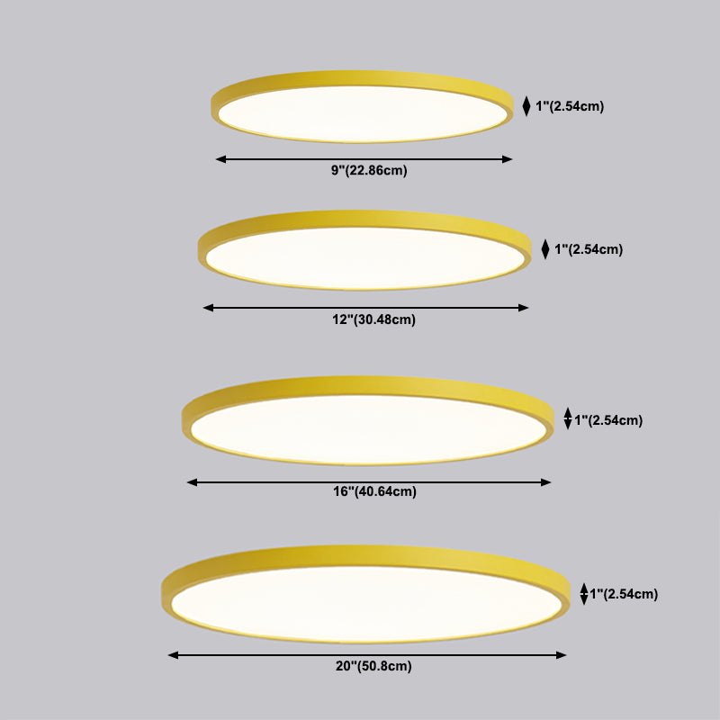 Lámpara de techo de forma redonda de estilo moderno, lámpara montada en techo de metal, 1 luz