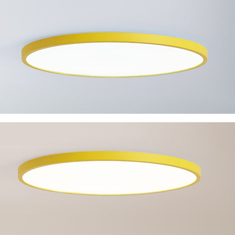 Lámpara de techo de forma redonda de estilo moderno, lámpara montada en techo de metal, 1 luz