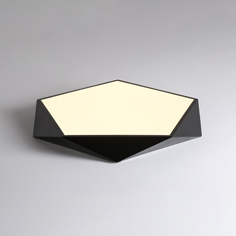 Lampada da soffitto a forma di geometria di stile moderno Metallo 1 Illuminazione a soffitto leggera per sala da pranzo