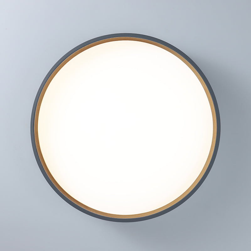 Moderne stijl ronde vorm plafondarmatuur metalen 1-lichts plafondlamp