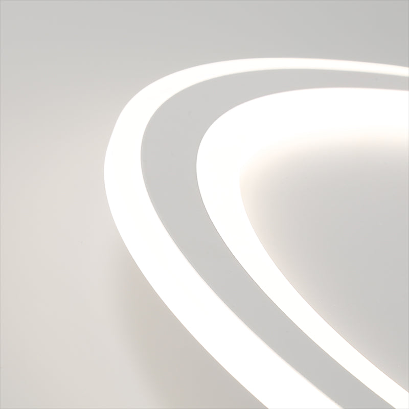 Rotonda Forma Soffitto Fissaggio Moderno Stile Metallo 1 Luce Soffitto Montato Light in bianco