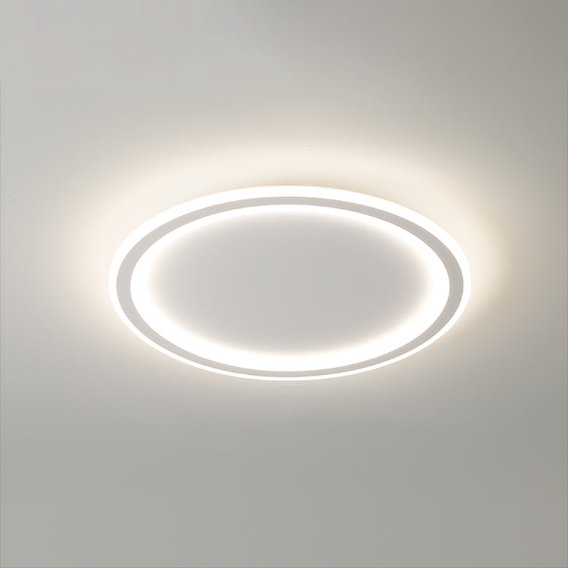 Rotonda Forma Soffitto Fissaggio Moderno Stile Metallo 1 Luce Soffitto Montato Light in bianco