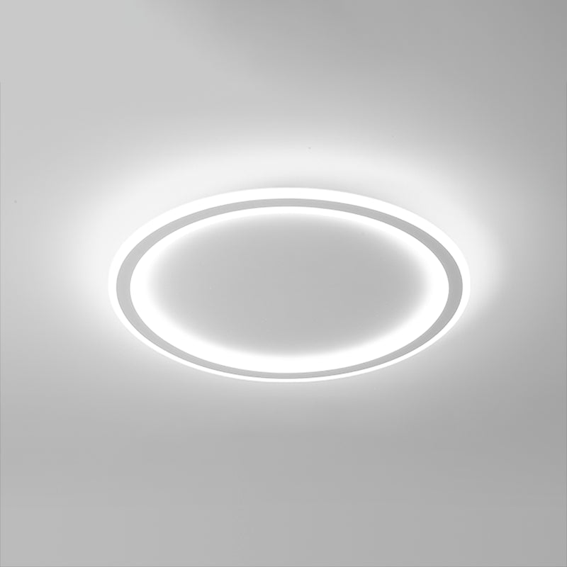 Rotonda Forma Soffitto Fissaggio Moderno Stile Metallo 1 Luce Soffitto Montato Light in bianco