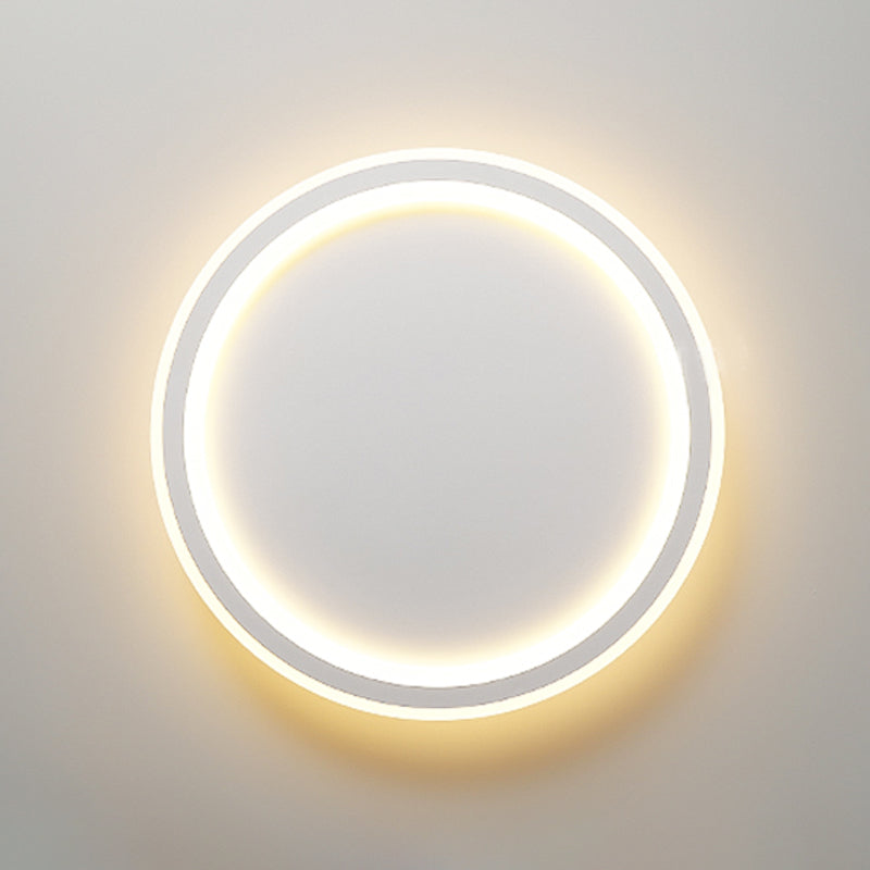 Rotonda Forma Soffitto Fissaggio Moderno Stile Metallo 1 Luce Soffitto Montato Light in bianco