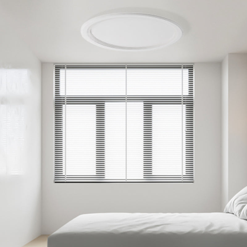 Rotonda Forma Soffitto Fissaggio Moderno Stile Metallo 1 Luce Soffitto Montato Light in bianco