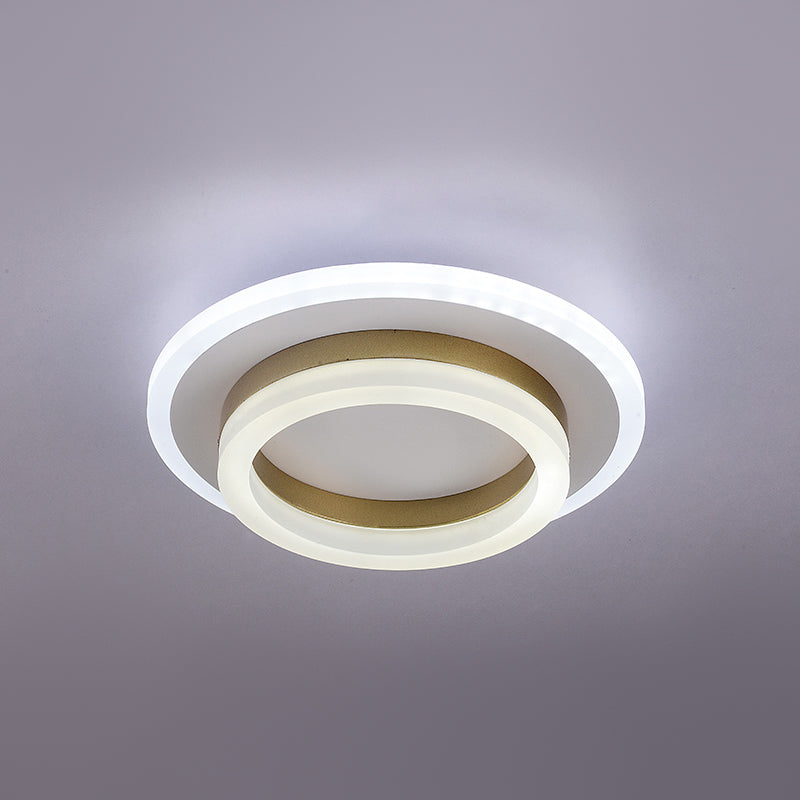 Lámpara de techo empotrada con forma geométrica de metal Lámparas de techo empotradas modernas de 2 luces