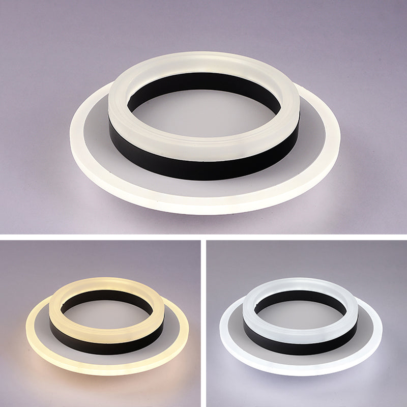 Lámpara de techo empotrada con forma geométrica de metal Lámparas de techo empotradas modernas de 2 luces