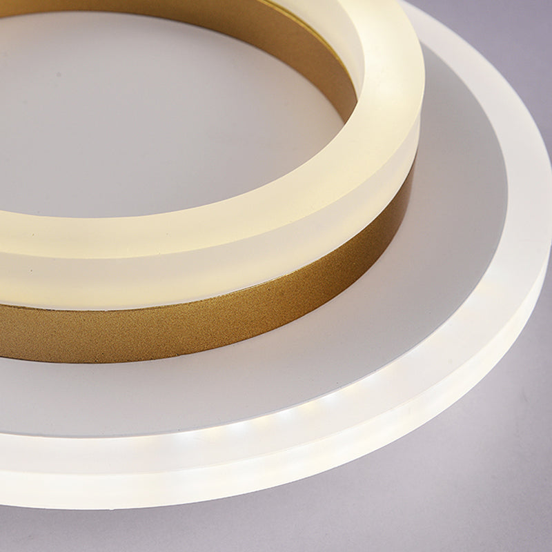 Lámpara de techo empotrada con forma geométrica de metal Lámparas de techo empotradas modernas de 2 luces