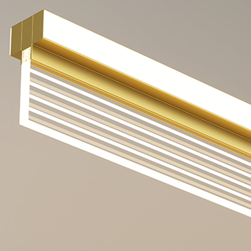 Iluminación de isla de forma lineal estilo moderno metal de 3 luces iluminación de islas