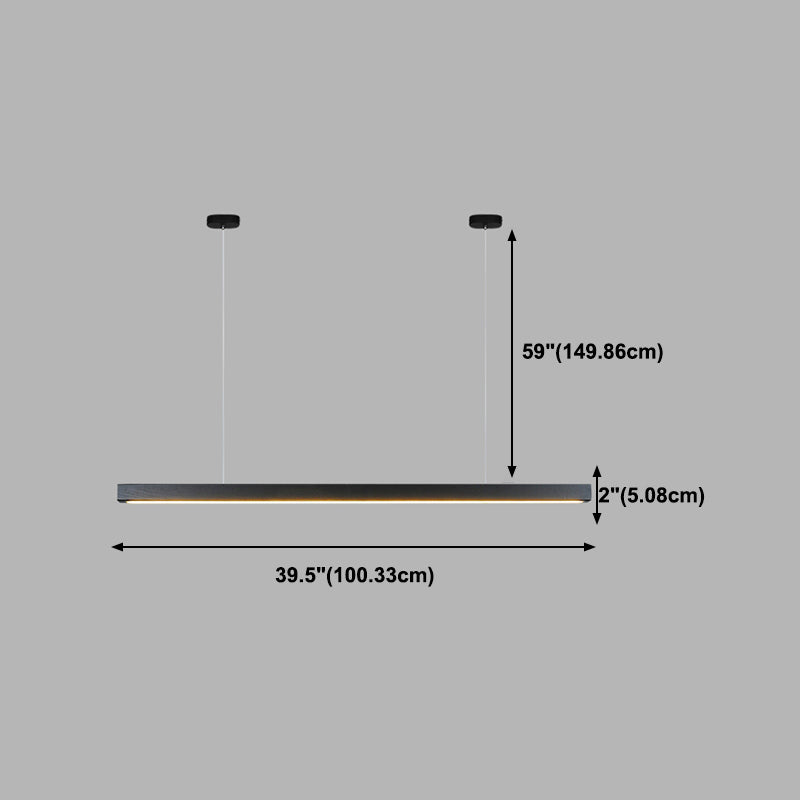 Forma lineal Luz colgante de estilo contemporáneo 1 accesorio de iluminación colgante de luz