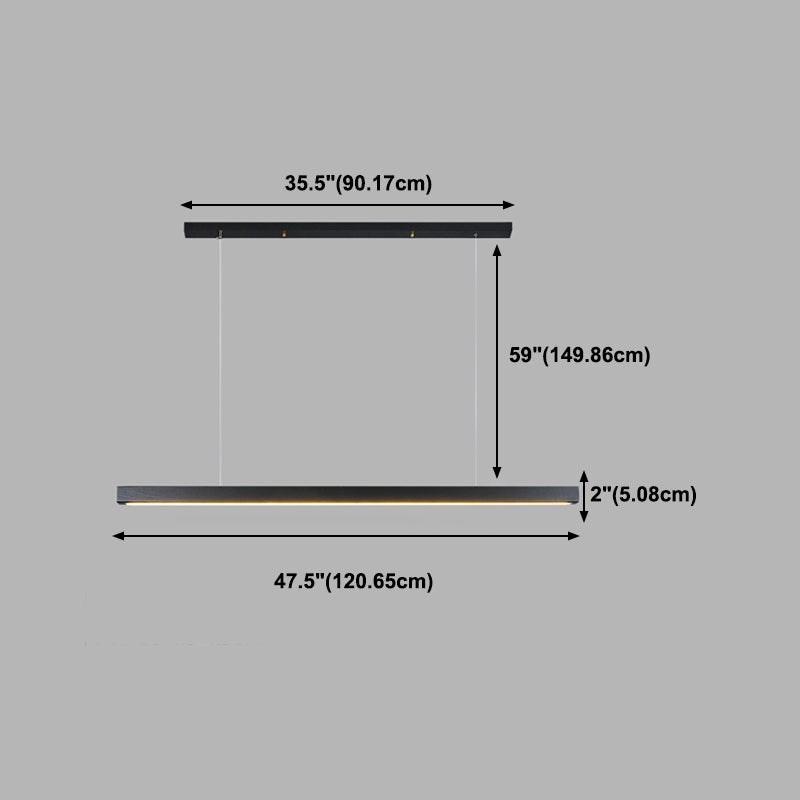 Forma lineal Luz colgante de estilo contemporáneo 1 accesorio de iluminación colgante de luz