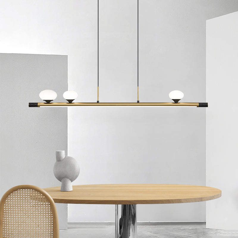 Zeitgenössischer Stil sphärische Inselbeleuchtungsideen Glas 4-Licht-Insellichter