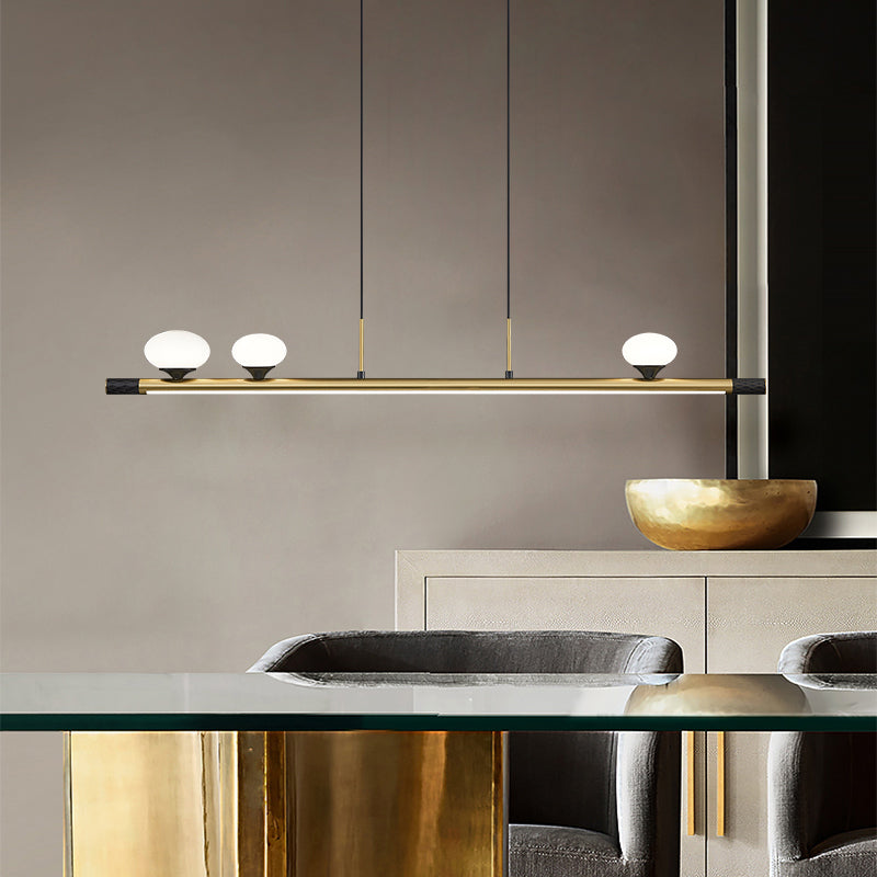 Zeitgenössischer Stil sphärische Inselbeleuchtungsideen Glas 4-Licht-Insellichter