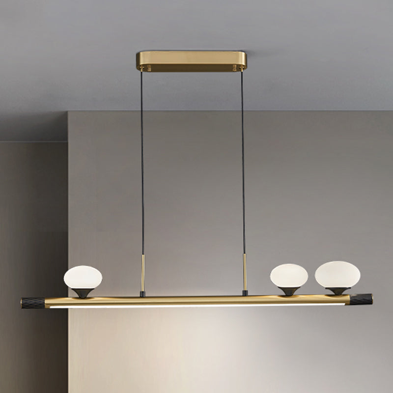 Zeitgenössischer Stil sphärische Inselbeleuchtungsideen Glas 4-Licht-Insellichter