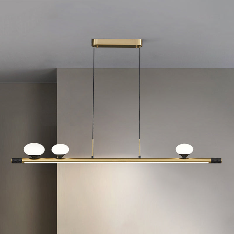 Zeitgenössischer Stil sphärische Inselbeleuchtungsideen Glas 4-Licht-Insellichter