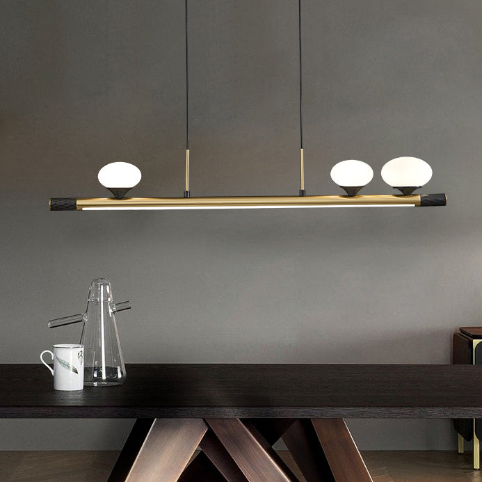 Zeitgenössischer Stil sphärische Inselbeleuchtungsideen Glas 4-Licht-Insellichter