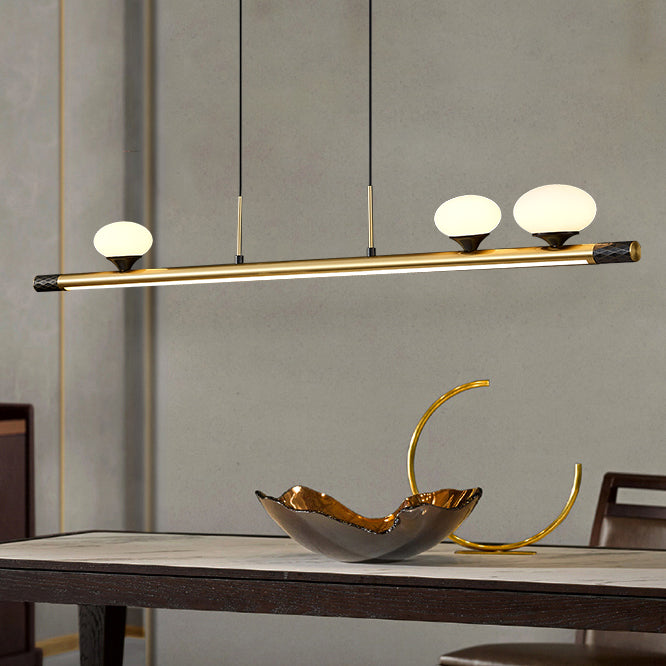 Zeitgenössischer Stil sphärische Inselbeleuchtungsideen Glas 4-Licht-Insellichter