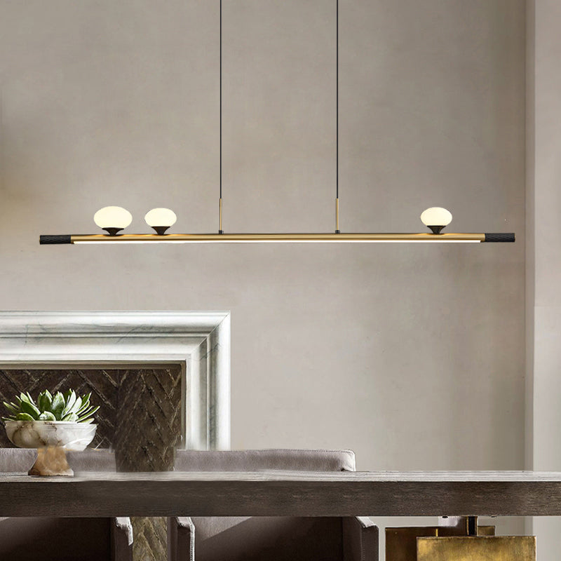 Zeitgenössischer Stil sphärische Inselbeleuchtungsideen Glas 4-Licht-Insellichter