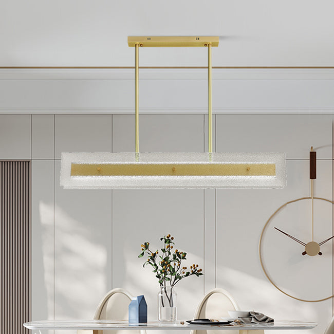 Idea de iluminación de la isla rectangular de estilo contemporáneo Vidretes 1 Light Island Light