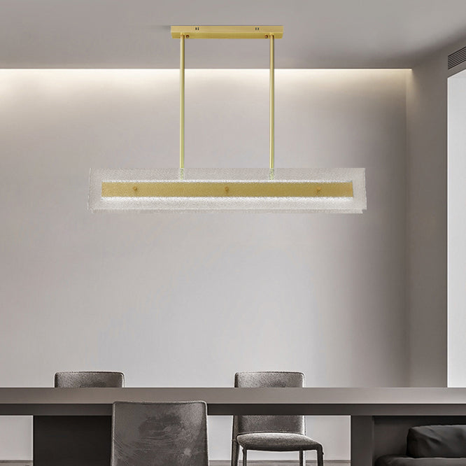 Idea de iluminación de la isla rectangular de estilo contemporáneo Vidretes 1 Light Island Light