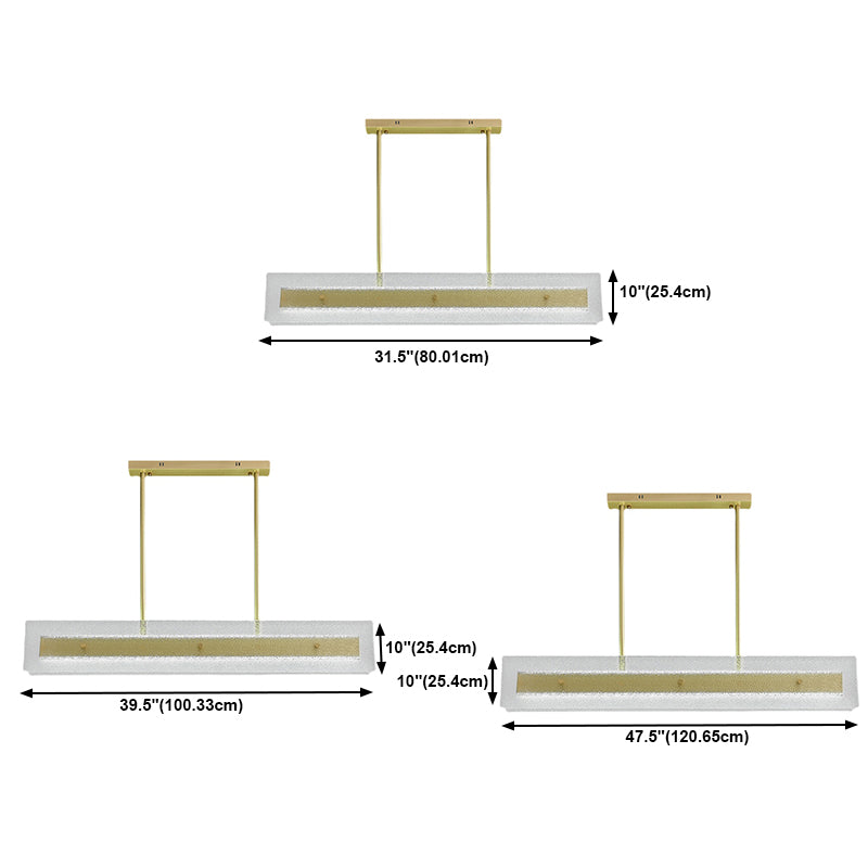 Idea de iluminación de la isla rectangular de estilo contemporáneo Vidretes 1 Light Island Light