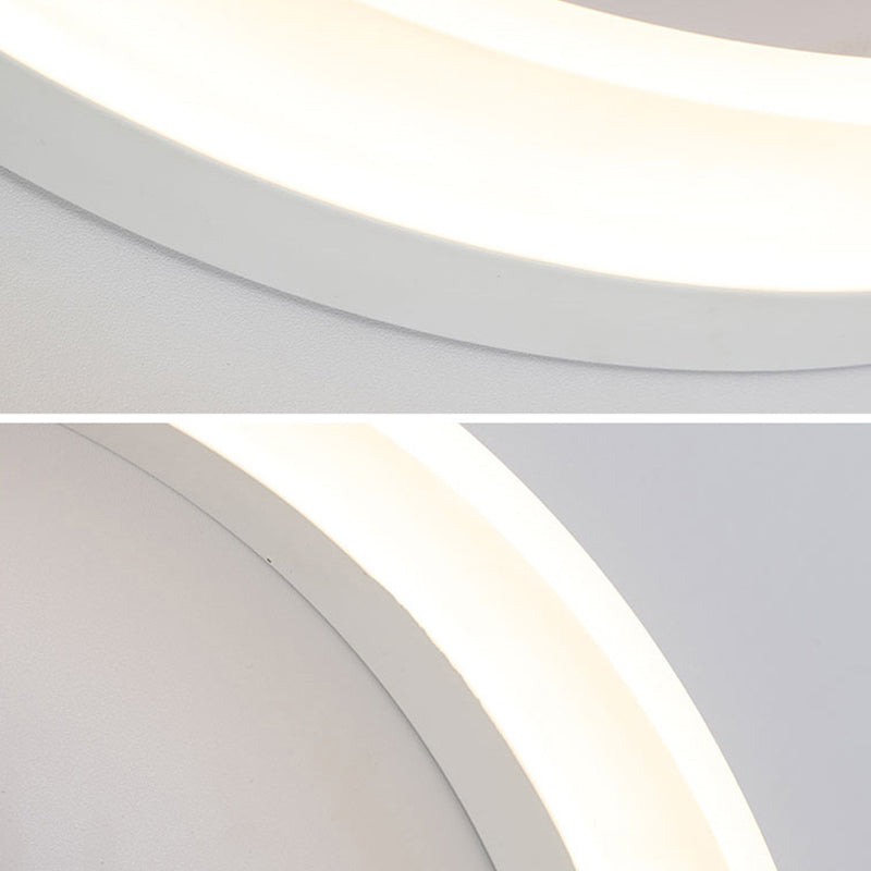 1 Light Round Wall Mounted Lamps Modern Style Wood Wall Sconce (Decoration Not Included)