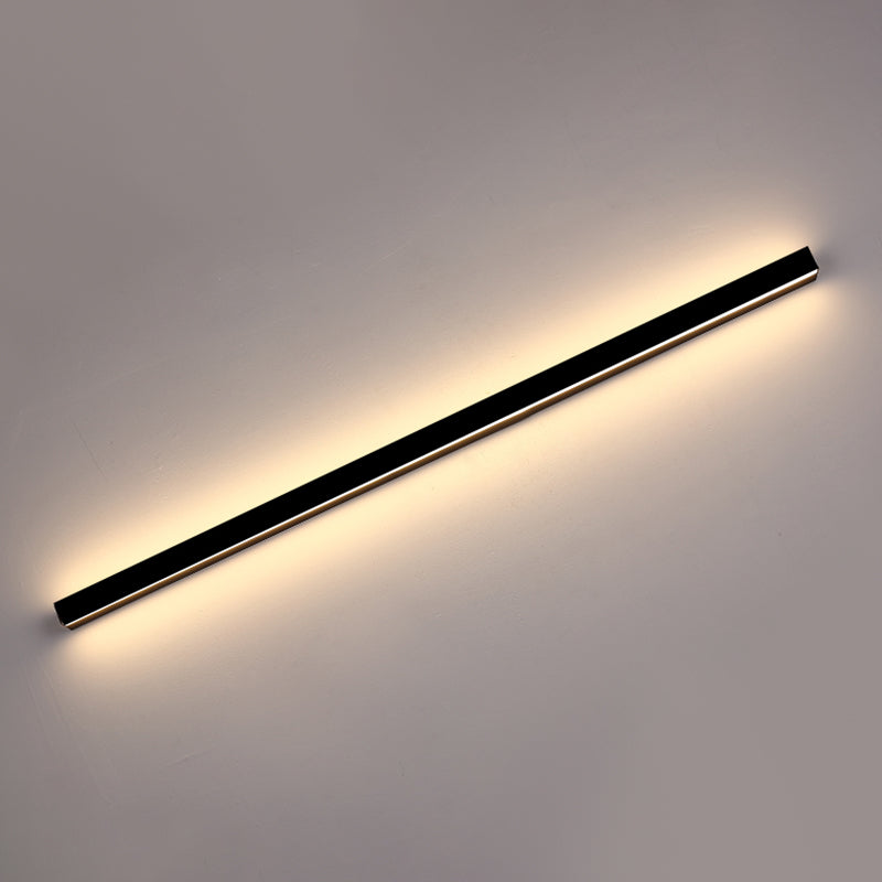 Linear Shape Metal Wall Sconce Modern Style 1- Light Wall Mount Light in Black