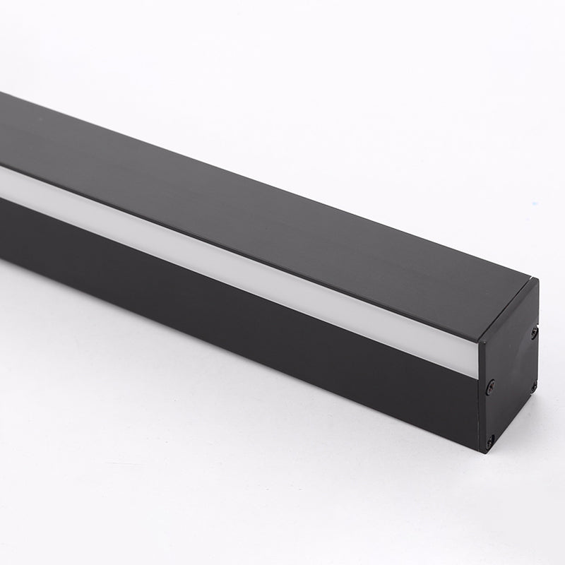 Linear Shape Metal Wall Sconce Modern Style 1- Light Wall Mount Light in Black