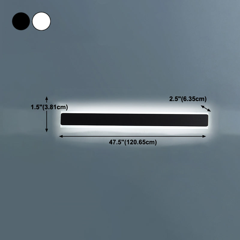 Linear Shape Metal Wall Sconce Modern Style 1- Light Wall Mount Light