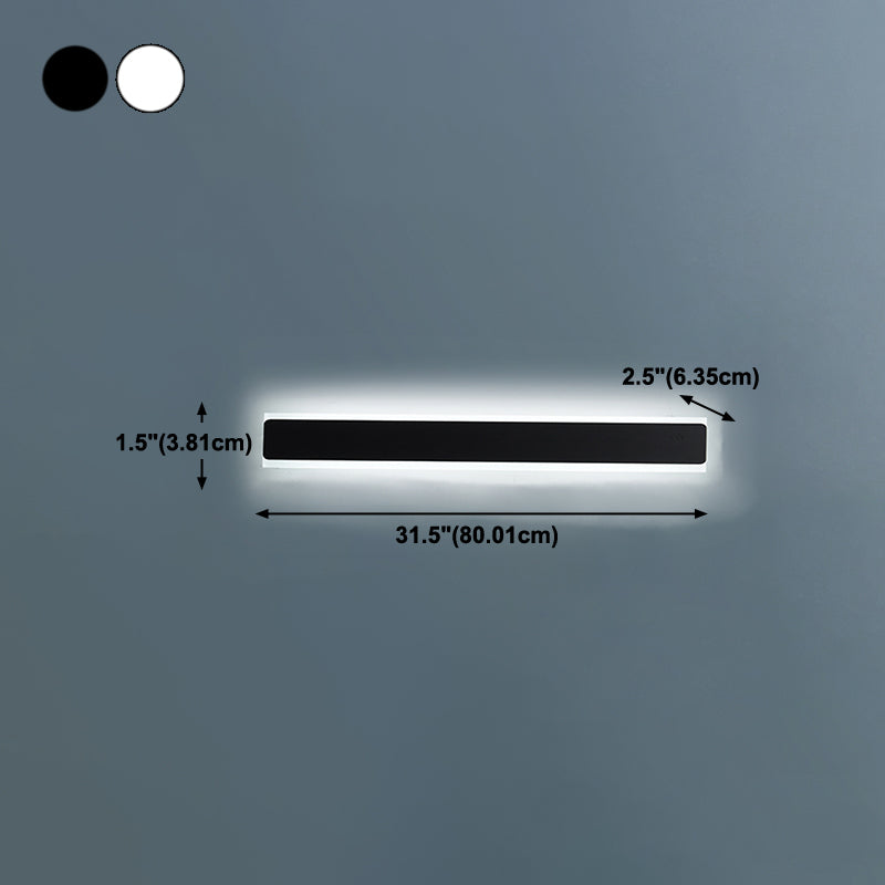 Linear Shape Metal Wall Sconce Modern Style 1- Light Wall Mount Light