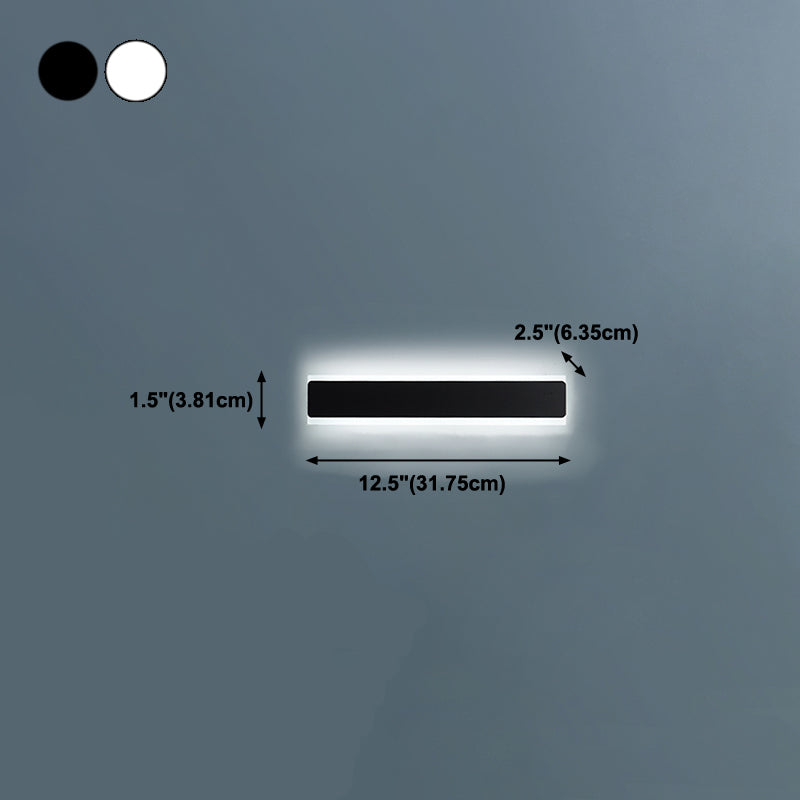 Linear Shape Metal Wall Sconce Modern Style 1- Light Wall Mount Light