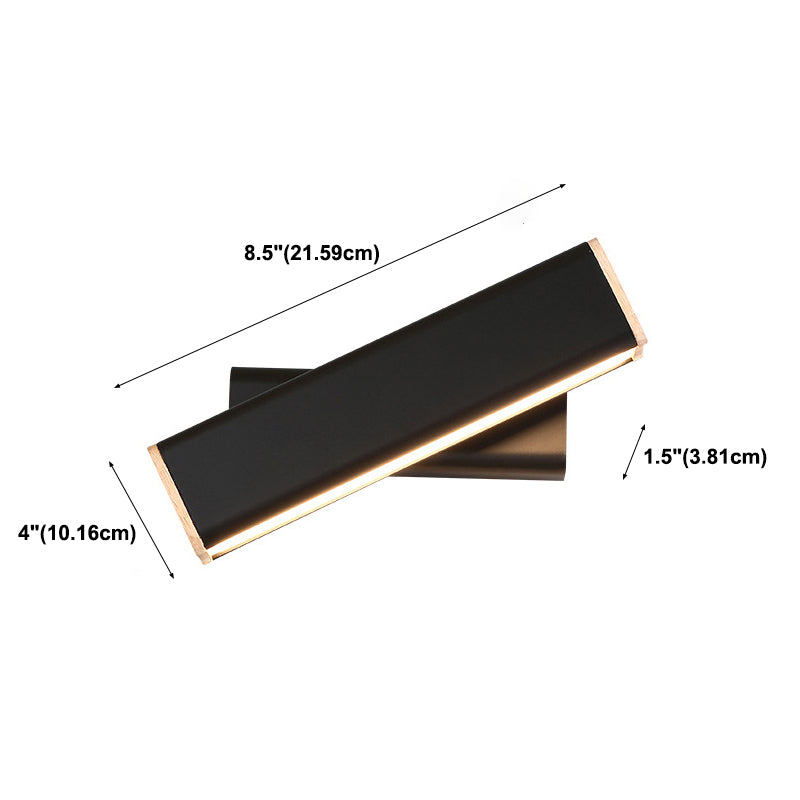 Luci di scarpa rettangolare in metallo MODERNO MODERNA 1 Fissature per illuminazione da parete