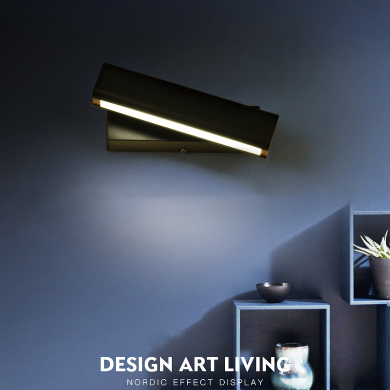 Luci di scarpa rettangolare in metallo MODERNO MODERNA 1 Fissature per illuminazione da parete