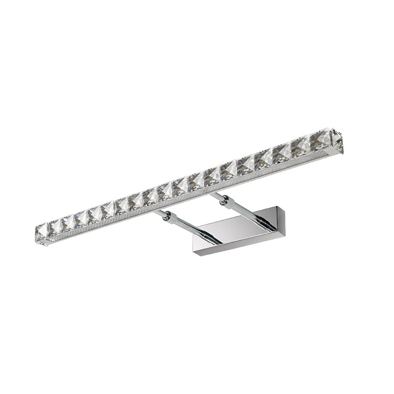 1 Light Linear Vanity Lighting Fixtures Modern Style Crystal LED Mirror Lights