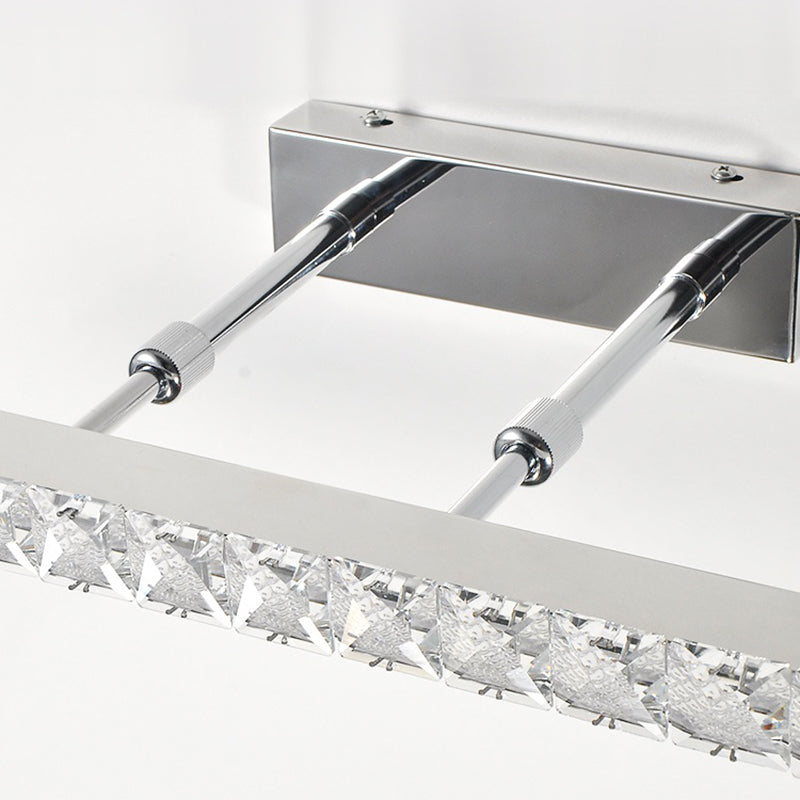 1 Light Linear Vanity Lighting Fixtures Modern Style Crystal LED Mirror Lights