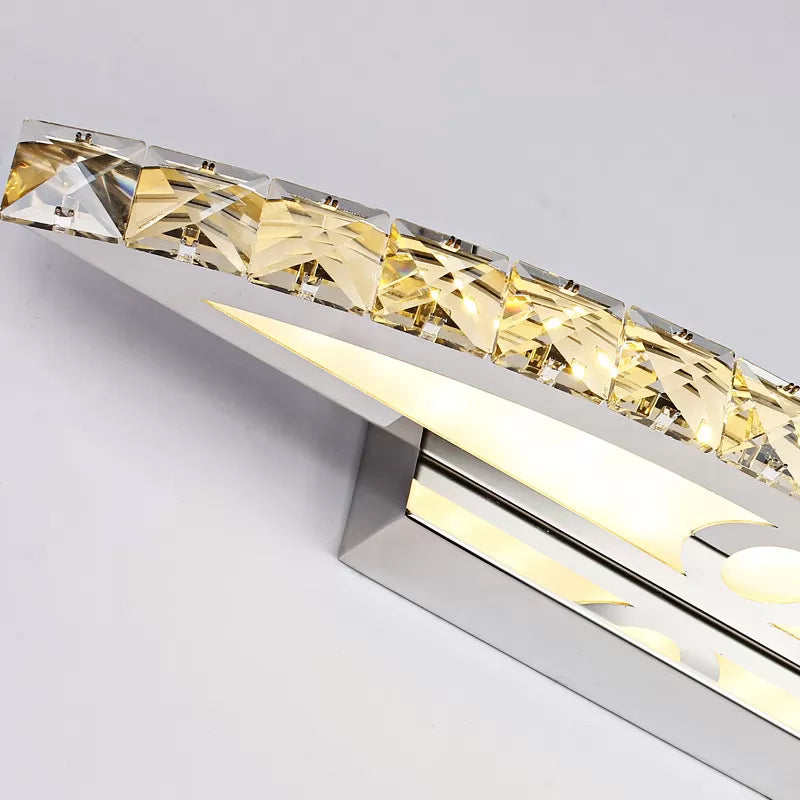 1 Light Geometric Vanity Lighting Fixtures Modern Style Crystal LED Mirror Lights