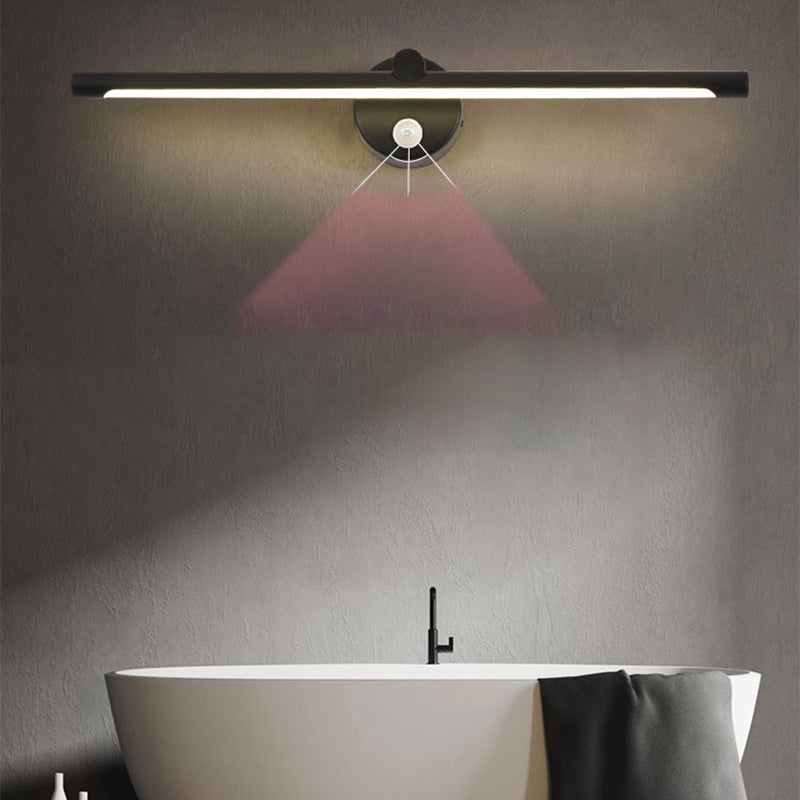 1 Light Linear Vanity Lighting Fixtures Modern Style Metal LED Mirror Lights