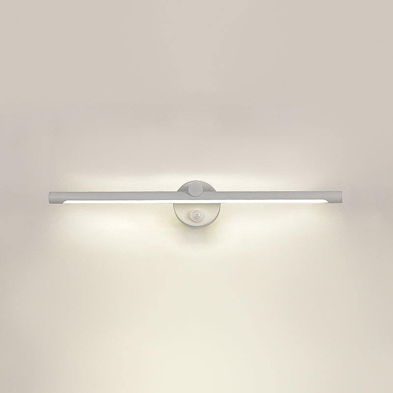 1 Light Linear Vanity Lighting Fixtures Modern Style Metal LED Mirror Lights