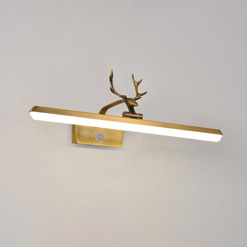 1 Light Linear Vanity Lighting Fixtures Modern Style Metal LED Mirror Lights
